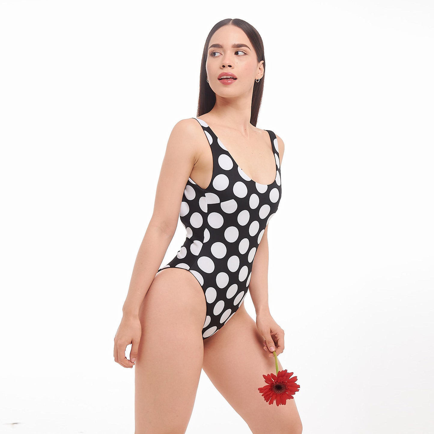 Bañador de Lunares Blancos