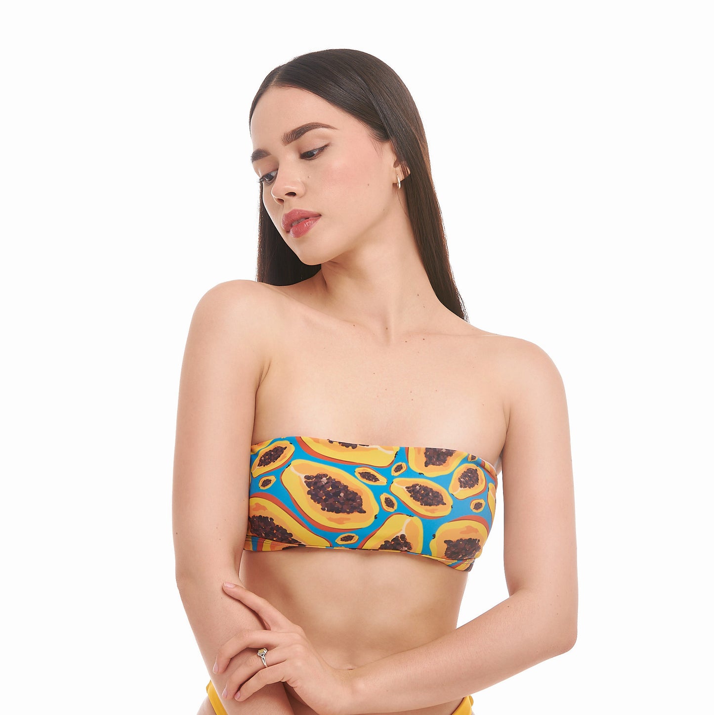 Top Azul con Papaya