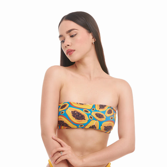 Top Azul con Papaya